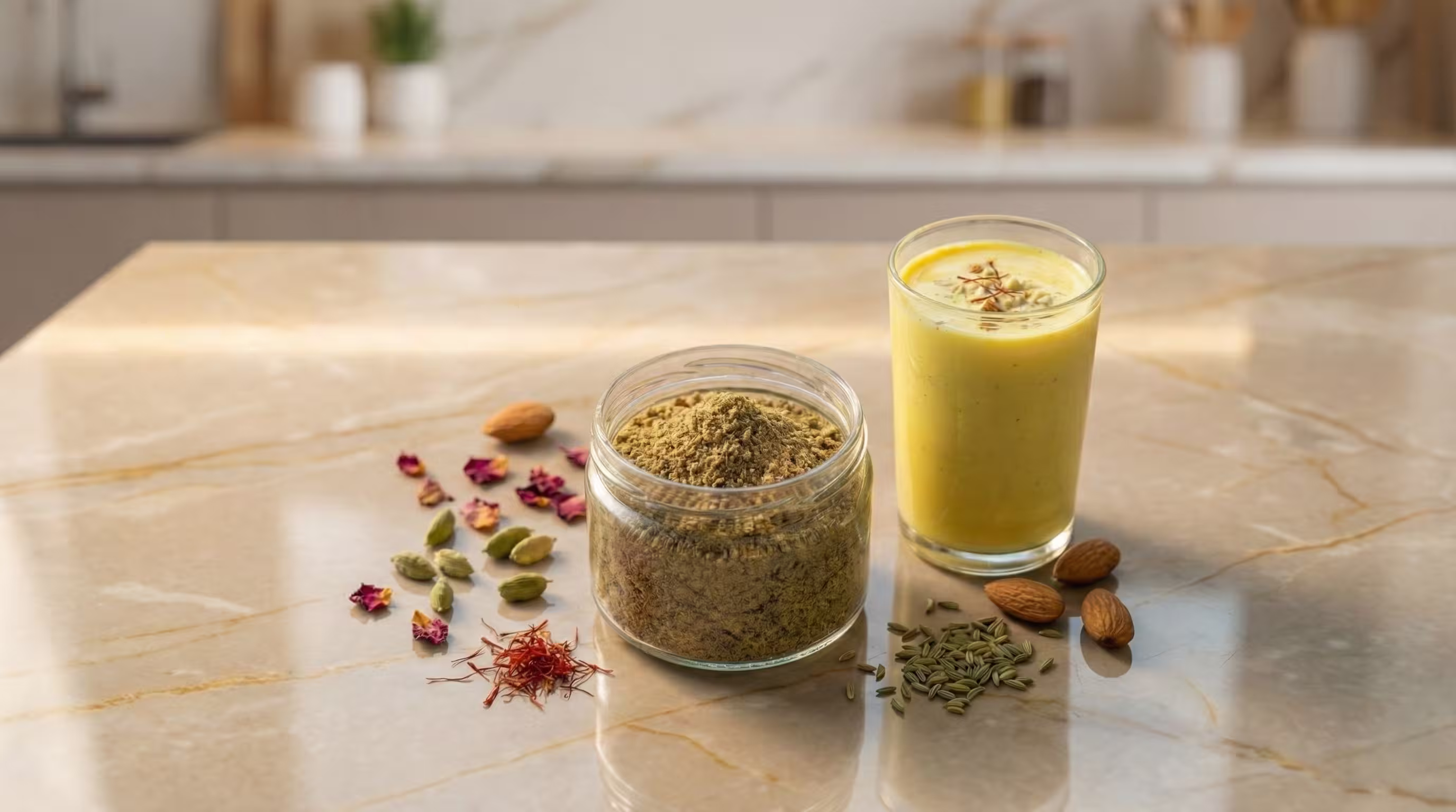 Homemade Thandai Powder Recipe (Instant & Sugar-Free Option)